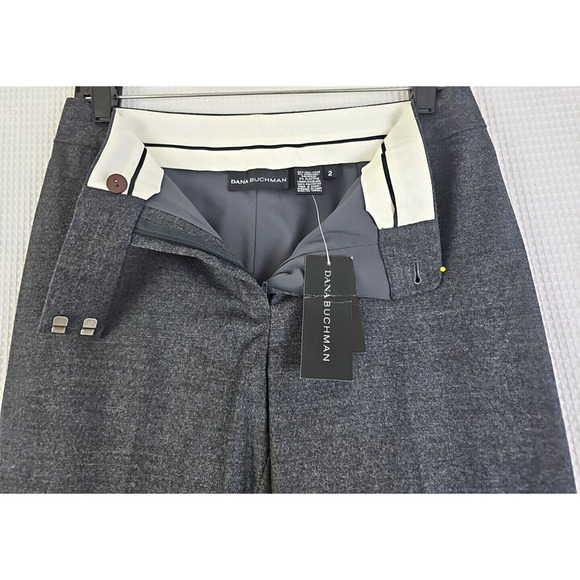 Dana Buchman ~Woman Size 2~ Chorkle Gray "ANNIE" Wool/Cashmere Pants Lined NWT. - Picture 6 of 11